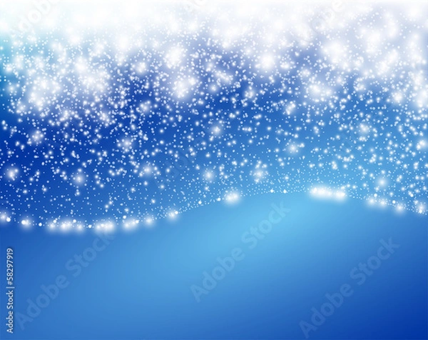 Obraz 雪　背景　キラキラ クリスマス