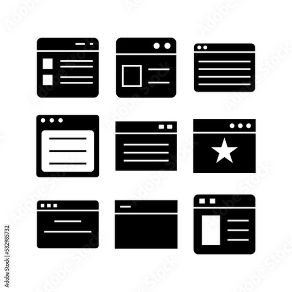 Fototapeta browser icon or logo isolated sign symbol vector illustration - high quality black style vector icons
