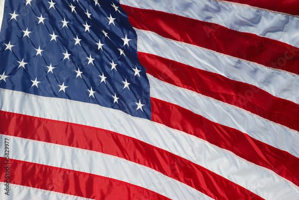 Obraz Close-up view of a new U.S. flag.