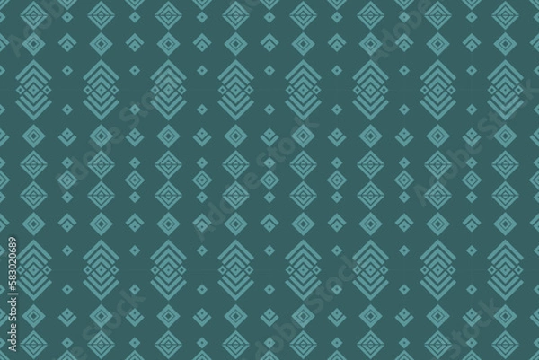 Fototapeta Ethnic fabric pattern Designed from geometric shapes Ethnic Asian style fabric pattern Used for home decoration carpet work
