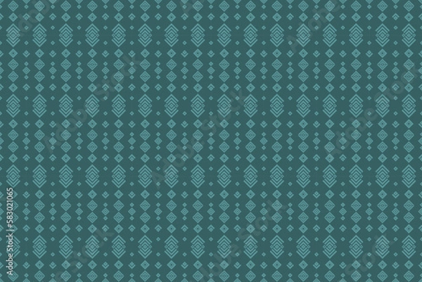 Fototapeta Ethnic fabric pattern Designed from geometric shapes Ethnic Asian style fabric pattern Used for home decoration, carpet work, 