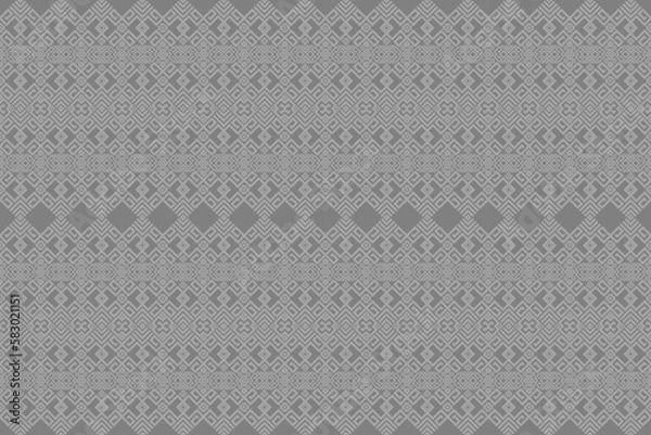 Fototapeta Ethnic fabric pattern Designed from geometric shapes Ethnic Asian style fabric pattern Used for home decoration, carpet work, 