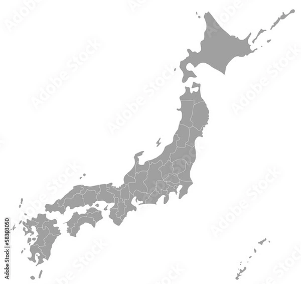 Obraz Mapa Japonii