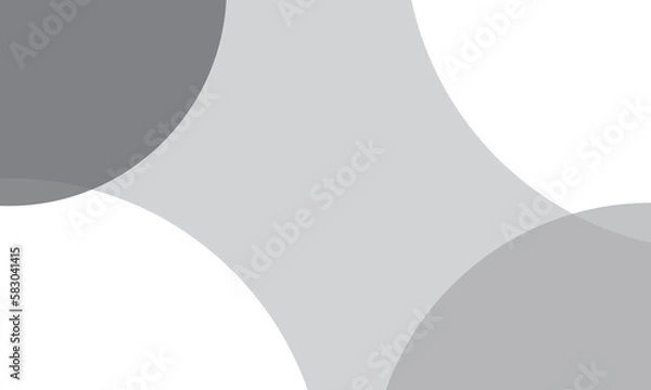 Fototapeta Grey color circles background with overlap layer. For wallpaper, cover, banner, poster, placard and presentation. Gray abstract background for business card and flyer template, vector illustration 