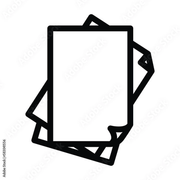 Fototapeta sheet paper document line icon vector illustration