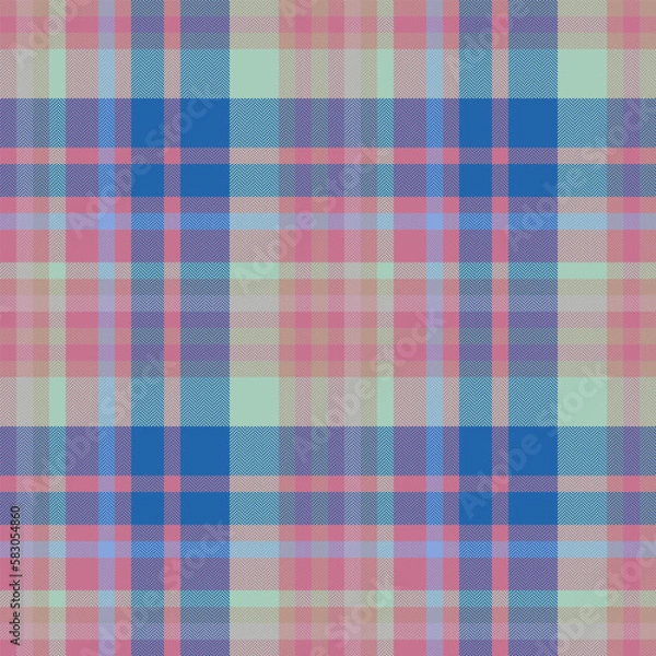 Fototapeta Plaid pattern textile. Fabric seamless background. Tartan vector texture check.