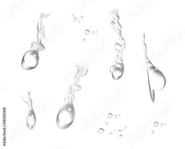 Obraz water drops rain droplets rainy fog drop fizz separate on transparent background 