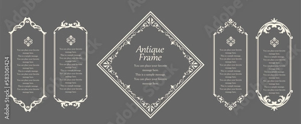 Fototapeta 高級感のあるフレームデザインセット