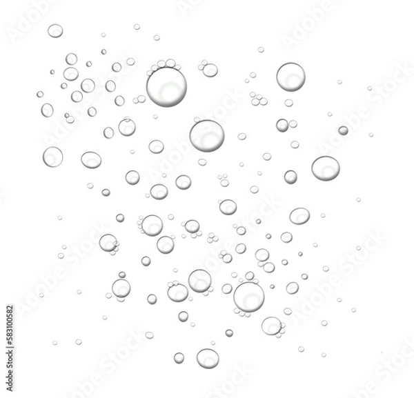 Fototapeta soda bubbles bubble drops of water transparent PNG 