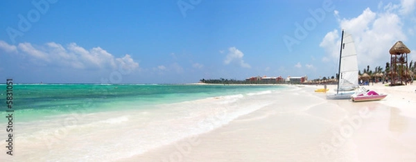 Obraz Wide Shot of Beach in Paradise