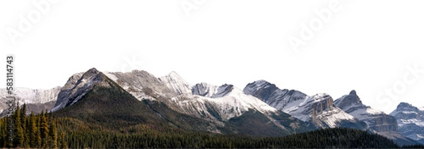Obraz Rocky mountains with snow covered in summer