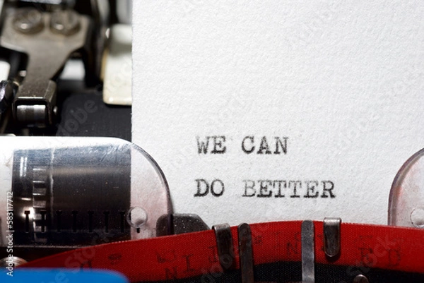 Fototapeta We can do better text