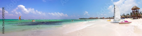 Obraz Panoramic of Caribbean Beach/Resort