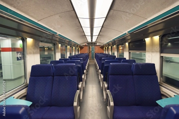 Obraz Second class wagon interior