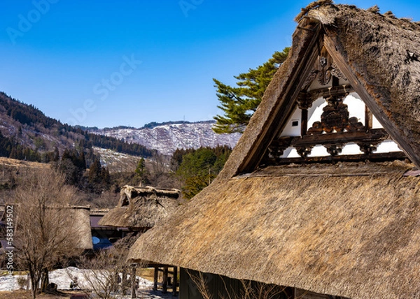 Obraz 岐阜県　白川郷　shirakawago