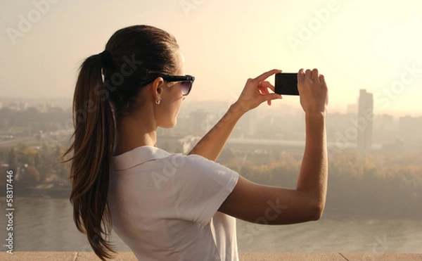 Obraz photographing girl