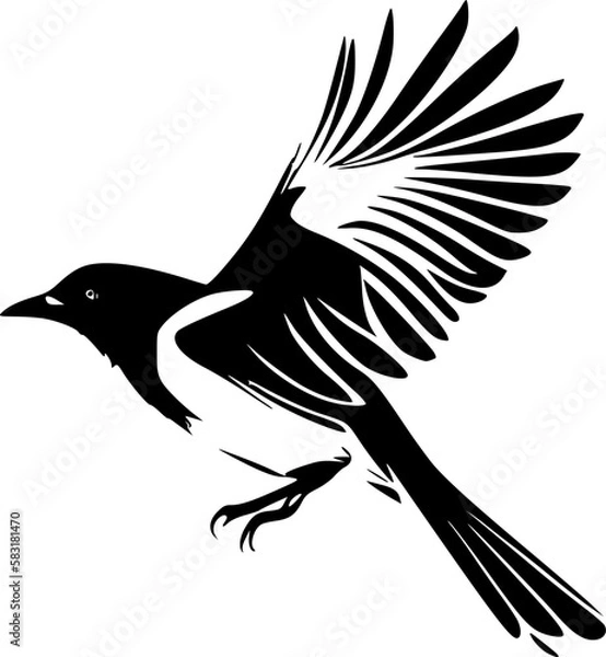 Obraz Magpie - High Quality Vector Logo - Vector illustration ideal for T-shirt graphic