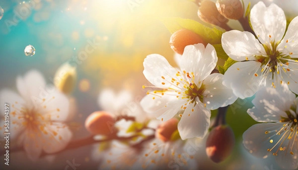 Fototapeta Spring background, Generative AI