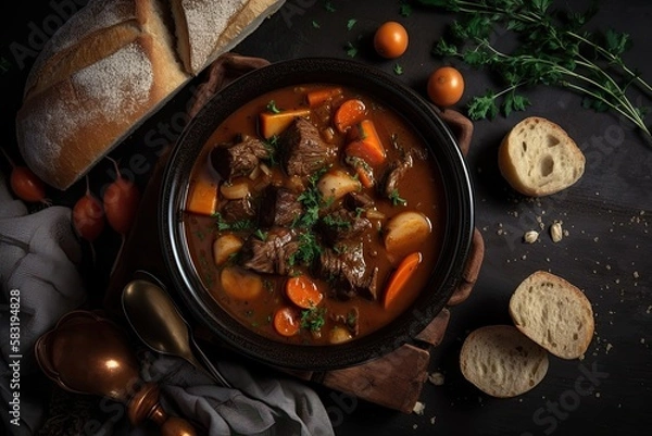 Fototapeta Beef Stew. Generative AI