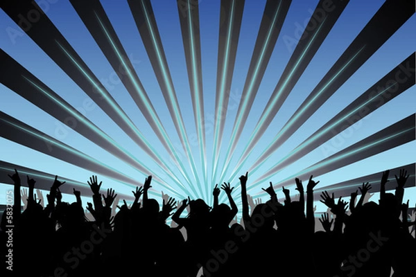 Fototapeta Pubblico, audience. Blu.