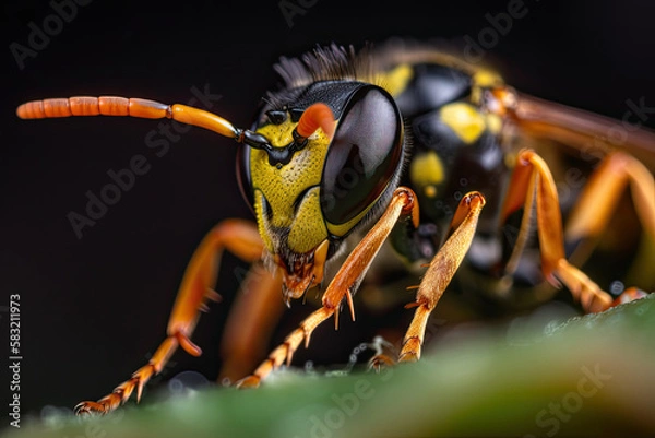 Fototapeta Macro Photo of a Wasp