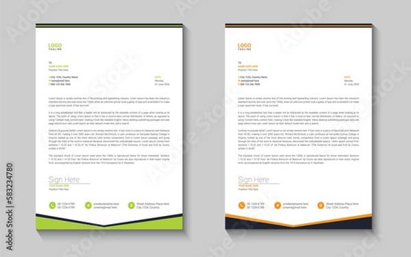 Obraz Letterhead design template