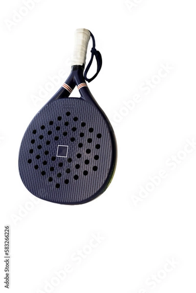 Obraz blue professional paddle tennis racket isolated on transparent background