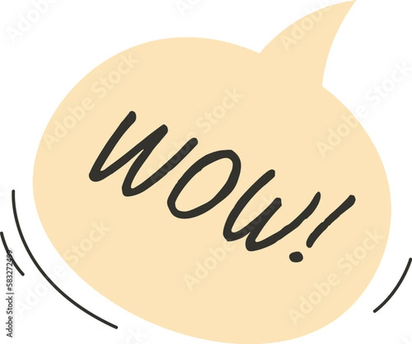 Fototapeta Speech bubble Wow announcement