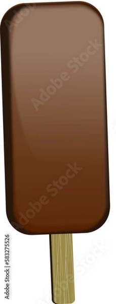 Obraz chocolate ice cream vector