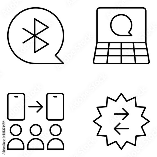 Obraz Communication Vector Line Icons