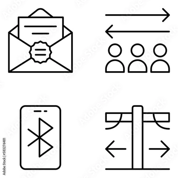 Obraz Communication Vector Line Icons