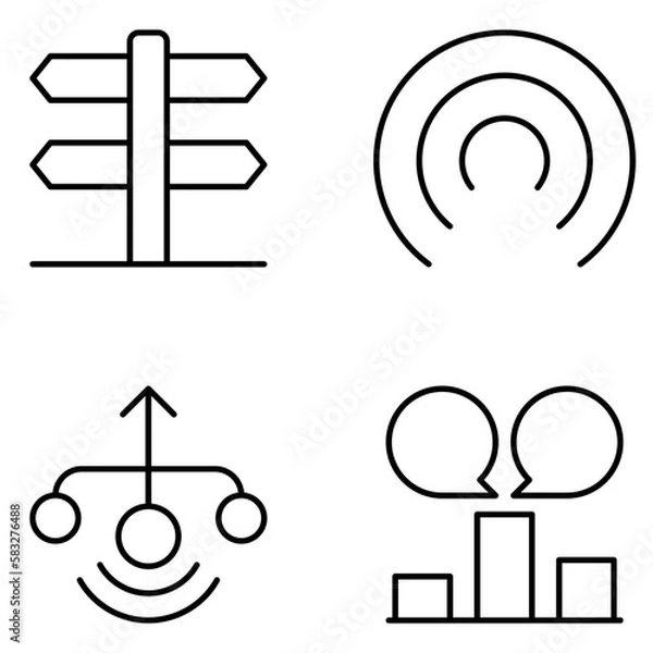 Obraz Communication Vector Line Icons