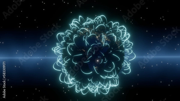 Fototapeta 地球とサイバー