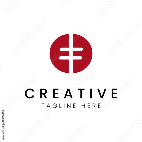 Obraz E Letter Mark Logo Vector Design