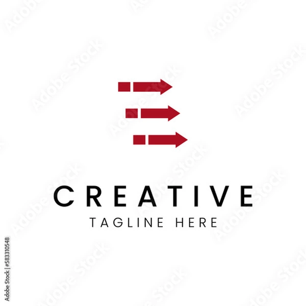 Obraz E Letter Mark Logo Vector Design