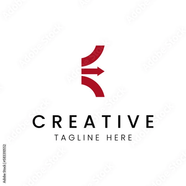 Obraz E Letter Mark Logo Vector Design