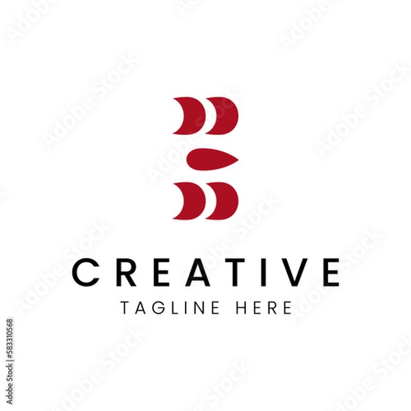 Obraz E Letter Mark Logo Vector Design