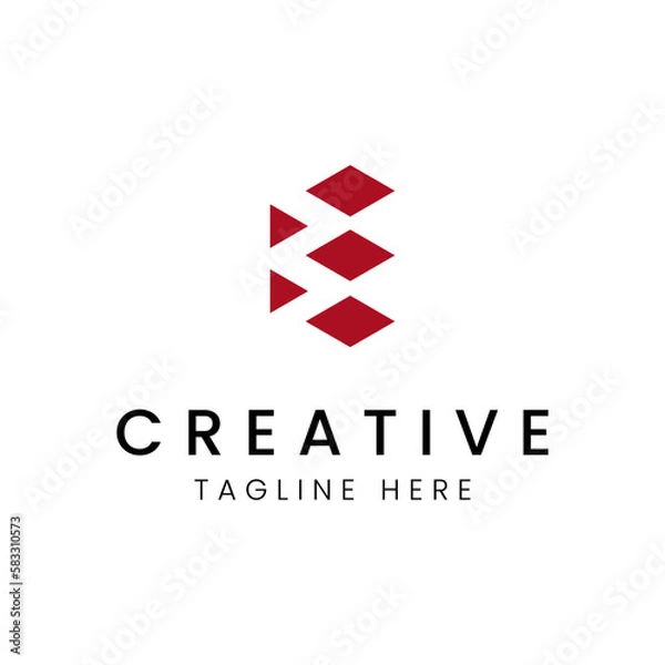 Obraz E Letter Mark Logo Vector Design