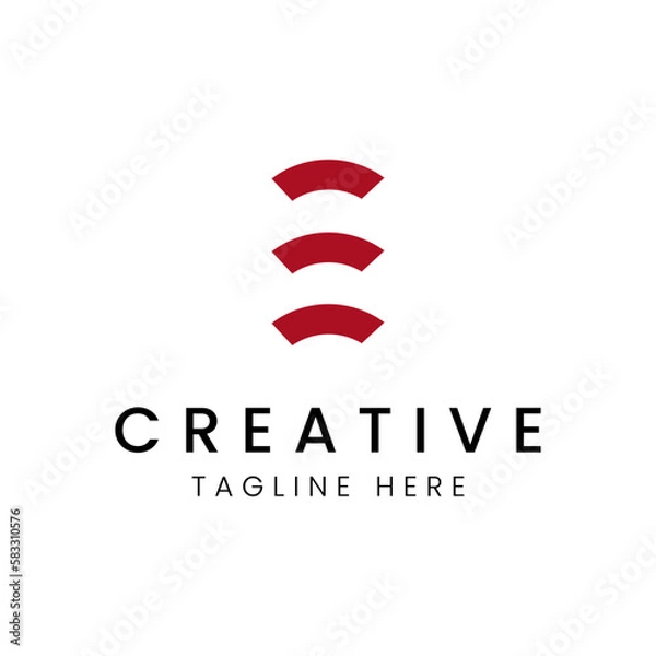 Obraz E Letter Mark Logo Vector Design