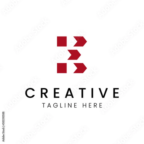 Obraz E Letter Mark Logo Vector Design