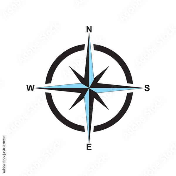 Obraz Compass vector icon symbol