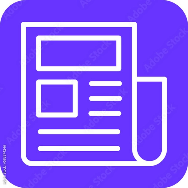 Fototapeta Vector Design Newspaper Icon Style