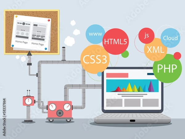 Fototapeta Web Design Factory