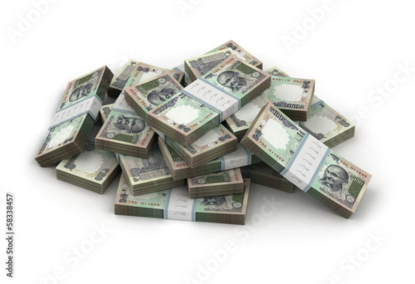 Obraz Stack of Indian Rupee