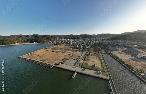 Fototapeta 山陰海岸国立公園　久美浜公園　ドローン空撮