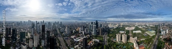 Fototapeta Skyline of jakarta. Jakarta is the capital city of indonesia and one of the most busy city in the world. 