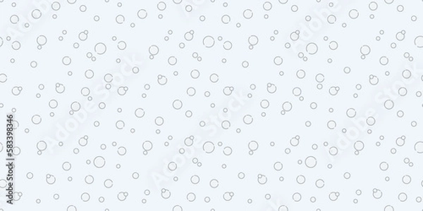 Fototapeta Vector Fizzy bubbles fresh underwater seamless pattern, Background repeating