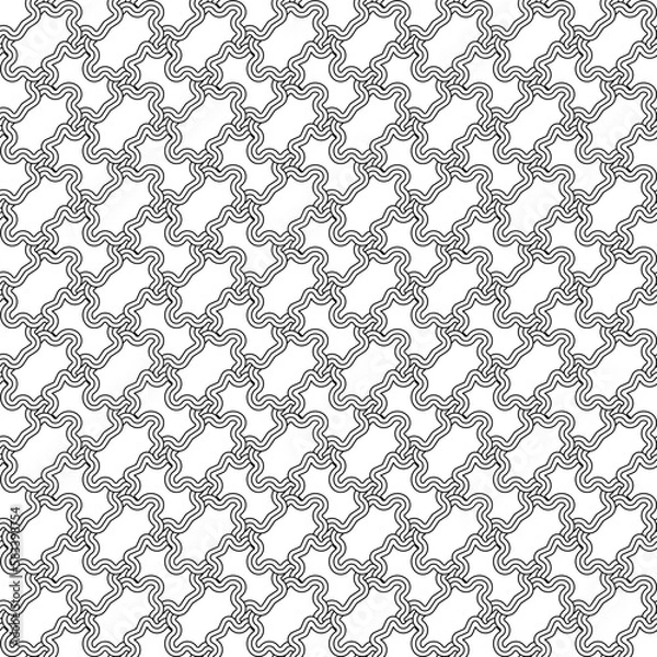 Fototapeta Messy lines seamless pattern, Background repeating