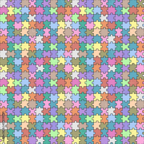 Fototapeta Jigsaw puzzle mockup,seamless pattern, Background repeating