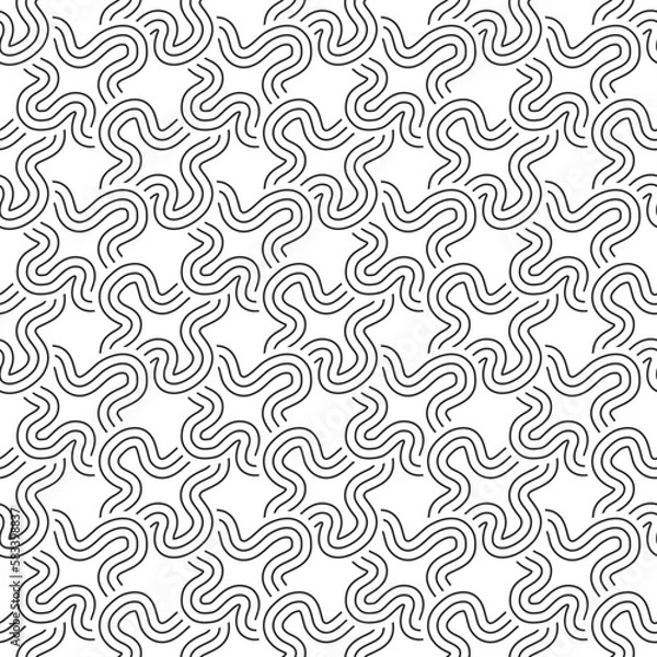 Fototapeta Abstract minimalistic line seamless pattern, Background repeating
